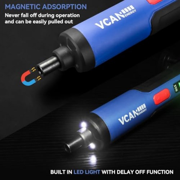 4V 전기 드라이버, 2000mAh USB 충전식 배터리, LED 조명이 있는 무선 전원 드라이버, 조정 가능한 토크, 38 in 1, 소규모 프로젝트에 적합