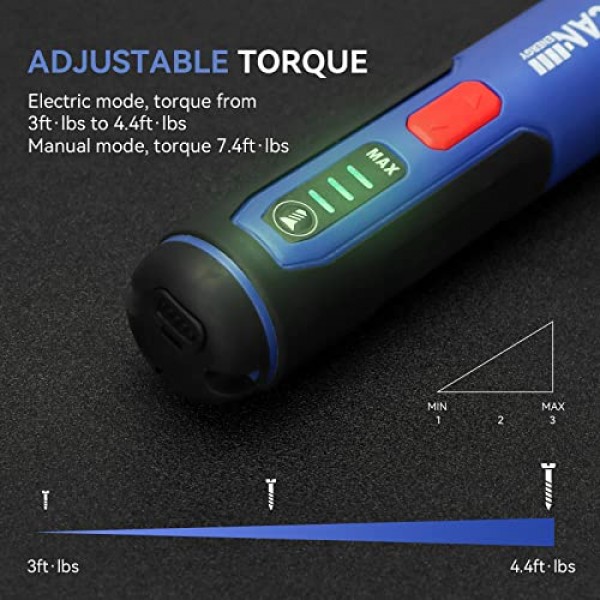 4V 전기 드라이버, 2000mAh USB 충전식 배터리, LED 조명이 있는 무선 전원 드라이버, 조정 가능한 토크, 38 in 1, 소규모 프로젝트에 적합
