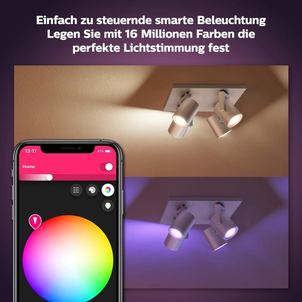 Philips Hue Argenta 플레이트/나선형 알루미늄 4x5.7W(트리플 팩)
