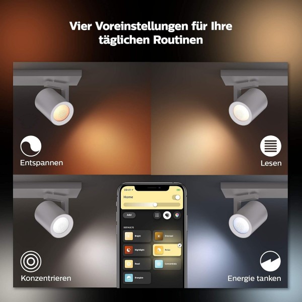 Philips Hue Argenta 플레이트/나선형 알루미늄 4x5.7W(트리플 팩)