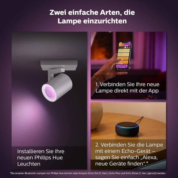 Philips Hue Argenta 플레이트/나선형 알루미늄 4x5.7W(트리플 팩)