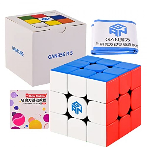 BroMocube GAN 356 R S 스피드 큐브 3x3 356R 업데이트 버전 3x3x3 스티커없는 퍼즐 큐브 GES V3 시스템