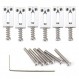 Musiclily Ultra 10.5mm 모던 브라스 기타 트레몰로 브릿지 안장 Strat/Tele 스타일 일렉트릭 기타, 크롬(6개 세트)