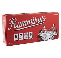 Retro Tin의 Rummikub - Pressman Red의 오리지널 러미 타일 게임, 5인치