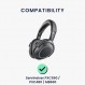 Sennheiser PXC550 / PXC480 / MB660 패드와 호환되는 kwmobile 2X 이어 패드 - 오버이어 헤드폰용 합성 가죽 헤드폰 패드 블랙