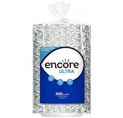 Amazon Basics 울트라 종이 접시, 6.87인치, 일회용, 600개(300개들이 2팩)(이전 Encore)
