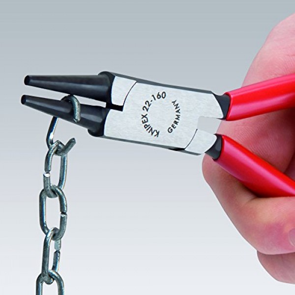 KNIPEX - 22 02 160 도구 - 원형 노즈 플라이어, 다중 구성 요소(2202160)