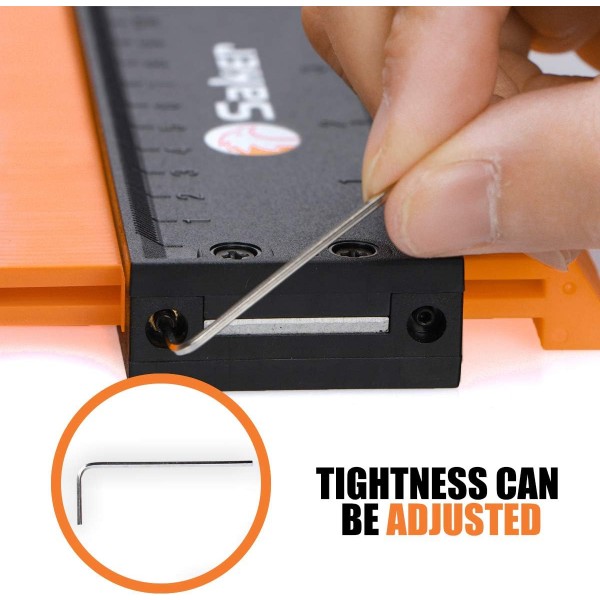 Saker Contour Gauge Profile Tool(12cm/5인치)-조절 가능한 잠금-정확한 복사 불규칙한 모양 복사기-불규칙한 용접 목공 추적-DIY 핸디, 건설을 위한 도구가 있어야 함