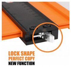 Saker Contour Gauge Profile Tool(12cm/5인치)-조절 가능한 잠금-정확한 복사 불규칙한 모양 복사기-불규칙한 용접 목공 추적-DIY 핸디, 건설을 위한 도구가 있어야 함