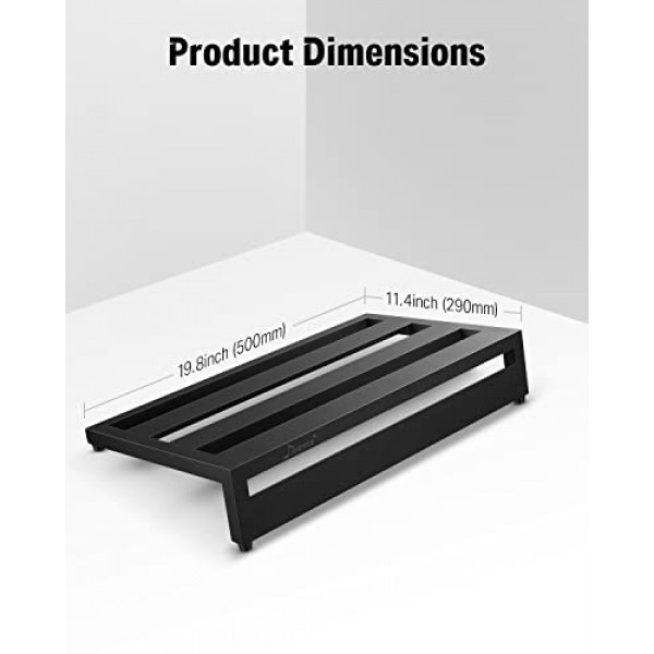 Donner 기타 페달 보드 케이스 DB-3 알루미늄 페달보드 20'' x 11.4'' x 4'' 가방 포함
