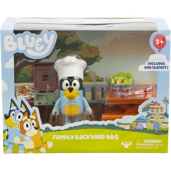 Giochi Preziosi - PIC Nick Grill 주방 및 모자 셰프를 위한 테이블과 벤치가 있는 Bluey 그릴 피규어 BLY10200 3세 이상의 어린이를 위한 액세서리
