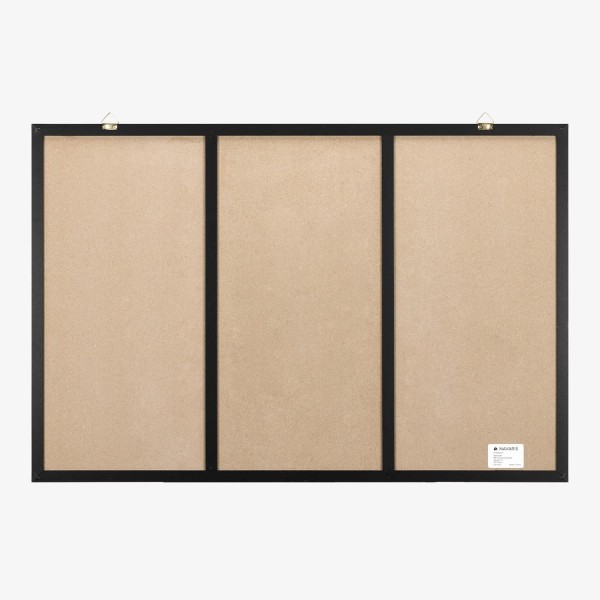 Navaris 3in1 조합 보드 90x60x1.5 cm - 초크 보드 화이트 보드 코르크 핀 보드 - 메모 보드 자기 페이지 주간 계획 초크 핀 자석 90x60 cm 주간 플래너 - 블랙 보드 핀 보드