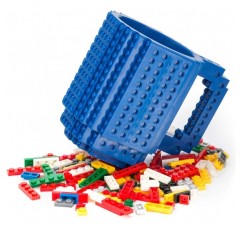 Build on Brick 머그 빌딩 블록 커피 머그 - 빌딩 블록 컵 빌딩 블록 커피 머그 350ml(파란색)