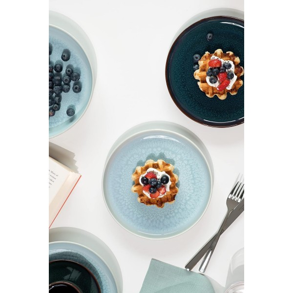좋다. Villeroy & Boch Group 제작 블루베리 아침 식사 접시 21cm 프리미엄 도자기 청록색, 19-5169-2640 아침 식사 접시 블루베리
