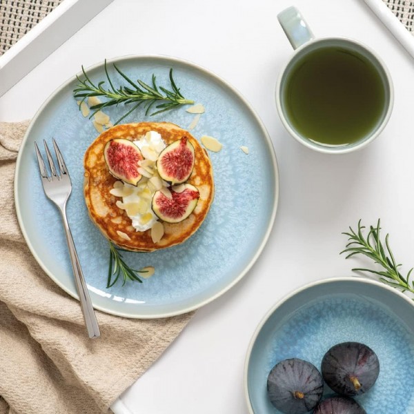좋다. Villeroy & Boch Group 제작 블루베리 아침 식사 접시 21cm 프리미엄 도자기 청록색, 19-5169-2640 아침 식사 접시 블루베리