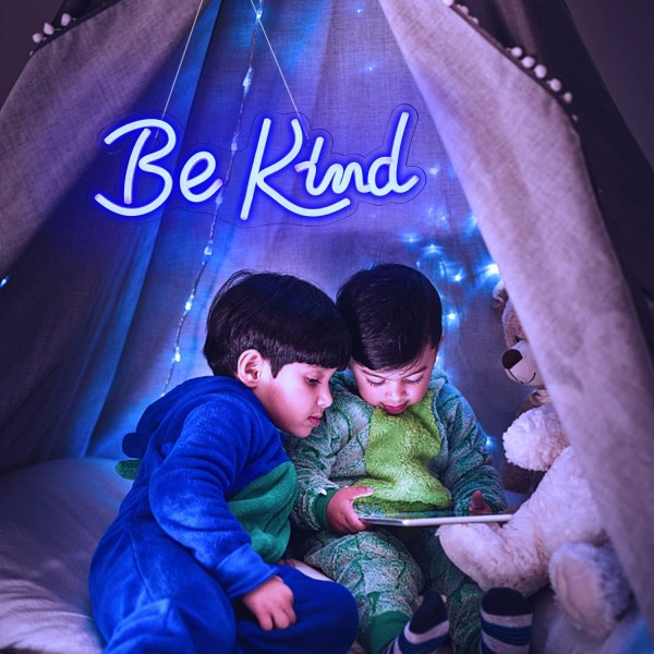 Be Kind Neon Signs Blue Letter 네온 등 Be Kind Letter 빛 Sign 벽 Decor