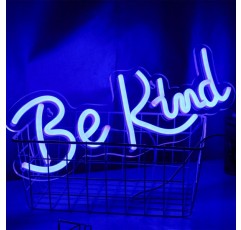 Be Kind Neon Signs Blue Letter 네온 등 Be Kind Letter 빛 Sign 벽 Decor