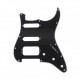 Musiclily Pro 11홀 라운드 코너 HSS 기타 Strat Pickguard 험버커(미국/멕시코용 펜더 Stratocaster 3나사 험버킹 장착 오픈 픽업, 3겹 검정색)