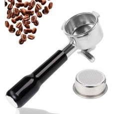 54mm 포터필터 더블 스파우트 - 패키지에는 이어 3개 포함 Breville Portafilter 54mm 및 스테인레스 스틸 필터 바구니 - Breville Bambino Portafilter 54mm Breville Barista Express 및 에스프