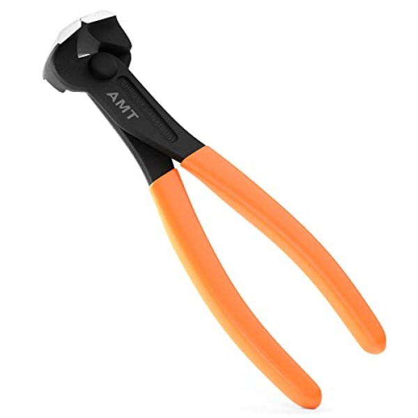 AMERICAN MUTT TOOLS 8인치 엔드 커팅 플라이어, 엔드 커팅 니퍼 – 고강도 엔드 니퍼 플라이어 및 네일 풀러 플라이어 | 못 당기는 도구, 엔드 닙, 프렛 니퍼, 엔드 커터 플라