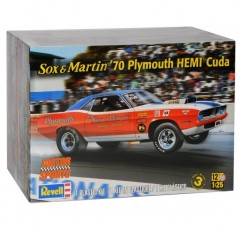 Revell Plymouth Hemi Cuda 1970 Sox & Martin 85-4196 키트 1/25 1/24 모노그램 모델 자동차 개별 번호판 포함 번호판 포함