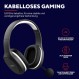 PS5, PS4 및 PC용 Trust Gaming GXT 391 Thian 무선 헤드폰, 5.8GHz, USB 동글, 오버이어, 충전식, 마이크가 장착된 게임용 헤드셋, 가볍고 내구성이 뛰어난 - 블랙 Thian 무선 헤드폰 