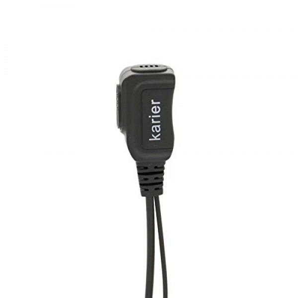Baofeng UV-5R BF-F8HP UV-82 Retevis H-777 RT21 RT22 Kenwood 2 핀 양방향 라디오 헤드셋 (2 팩)과 호환되는 마이크가있는 투명 음향 튜브 이어폰