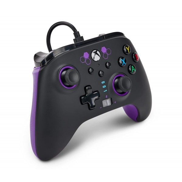 향상된 유선 PowerXbox 시리즈 X|S용 컨트롤러 - Hex Purple(Amazon 독점) Purple Hex