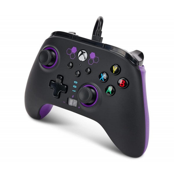 향상된 유선 PowerXbox 시리즈 X|S용 컨트롤러 - Hex Purple(Amazon 독점) Purple Hex