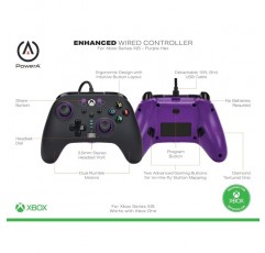 향상된 유선 PowerXbox 시리즈 X|S용 컨트롤러 - Hex Purple(Amazon 독점) Purple Hex