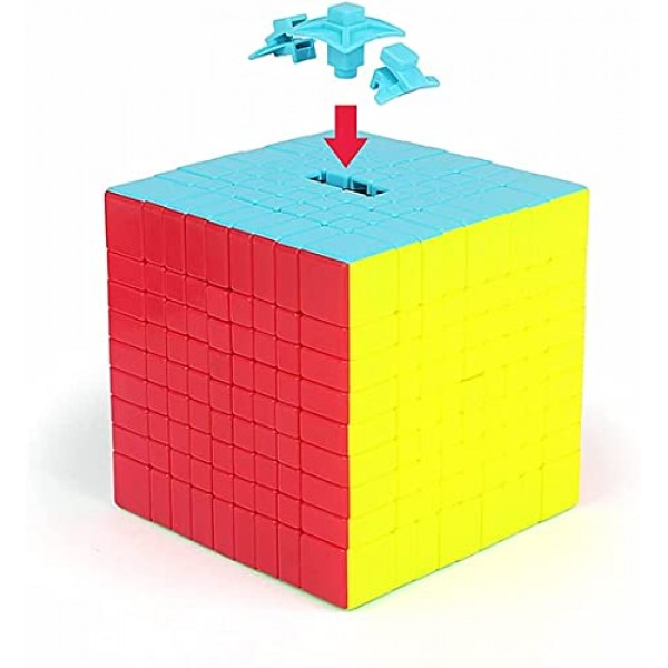 LiangCuber QY 스피드 큐브 9x9 스티커 없는 75MM 9x9x9 퍼즐 큐브 매직(2021 버전)