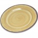 Carlisle FoodService Products 가정용 및 레스토랑용 도자기 스타일의 재사용 가능한 플라스틱 접시 애피타이저 접시, 멜라민, 7인치, 호박색