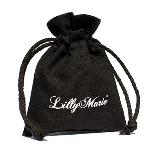 LILLY MARIE 여성용 고급 실버 목걸이 금도금 은 금도금 금도금 행운의 부적 펜던트 길이 조정 가능한 생태 포장 선물 엄마를위한