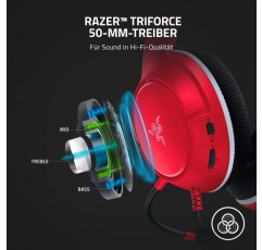 Razer Kaira X - Xbox Series X|S용 유선 게이밍 헤드폰(TriForce 50mm 드라이버, HyperClear Mic, 3.5mm 잭, 플랫폼 간 호환성) Red Xbox Red용 Kaira X