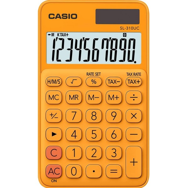 Casio SL-310UC-RG 계산기 주황색 디스플레이 주황색 골판지 포장