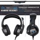 CSL - PC PS4용 게임용 헤드셋 - PC Xbox One Xbox One S Xbox One X PS4 PS4 Pro PS5 - 잭 연결 - 헤드폰 마이크 - LED 조명 - 전문가용 - 패브릭 코팅 케이블