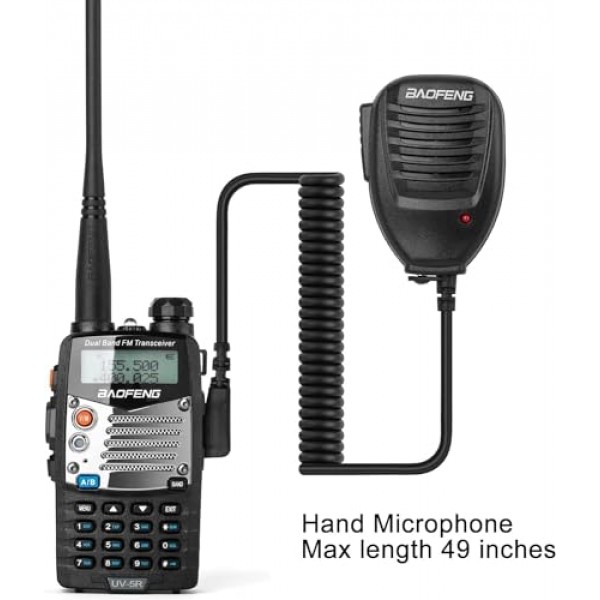 BAOFENG UV-5R 8W 햄 라디오 핸드헬드, 128채널 듀얼 밴드 양방향 라디오, 이어피스 및 마이크가 포함된 아마추어 라디오, 프로그래밍 케이블, 771 안테나(2팩)