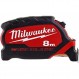 Milwaukee 8m 줄자 Wide Blade 33mm 4932471816 빨간색