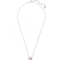 Swarovski 여성용 Iconic Swan Collection 목걸이 브라운 로듐 도금