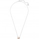 Swarovski 여성용 Iconic Swan Collection 목걸이 브라운 로듐 도금
