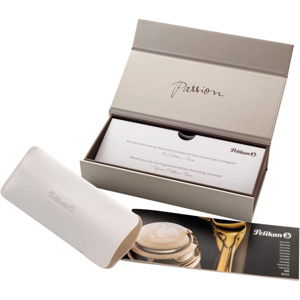 Pelikan 만년필 Souverän 405 Stresemann, 블랙 앤트러사이트, 펜촉 B(브로드), 선물 케이스에 담긴 고품질 피스톤 필러, 803830