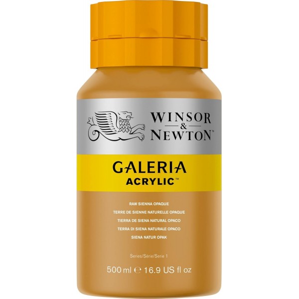 Winsor & Newton 2150553 갤러리아 아크릴 페인트, 높은 착색, 내광성, 버터 같은 일관성, 500ml 포트 - 번트 시에나 불투명