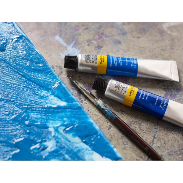 Winsor & Newton 2150553 갤러리아 아크릴 페인트, 높은 착색, 내광성, 버터 같은 일관성, 500ml 포트 - 번트 시에나 불투명