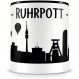 Samunshi□Ruhrpott Skyline Ruhr 에어리어 컵 커피 컵 찻잔 H:95mm/D:82mm black black/black