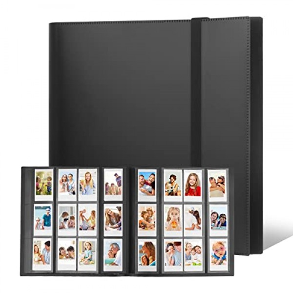 Fujifilm Instax Mini 11 12 evo 90 70 9 8+ 8 LiPlay 인스턴트 카메라/폴라로이드 스냅 SnapTouch PIC-300 Z2300 인스턴트 카메라(검은색)용 672 포켓 미니 사진 앨범