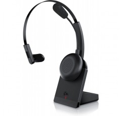 CSL - 충전 스테이션이 있는 무선 헤드셋, 온이어, Bluetooth 5.0, 유연한 마이크가 있는 헤드폰, 다지점, 경량, 핸즈프리, 자동차 및 트럭용 컴퓨터 VoIP 콜 센터 휴대폰