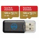 SanDisk Extreme(UHS-1 U3/V30) A2 128GB Micro SD(2팩) GoPro Hero 10용 메모리 카드 Black Action Cam Hero10 SDXC(SDSQXA1-128G-GN6MN) 번들, Stromboli MicroSD 카드 리더기를 제외한 모든 제품 1개 포함