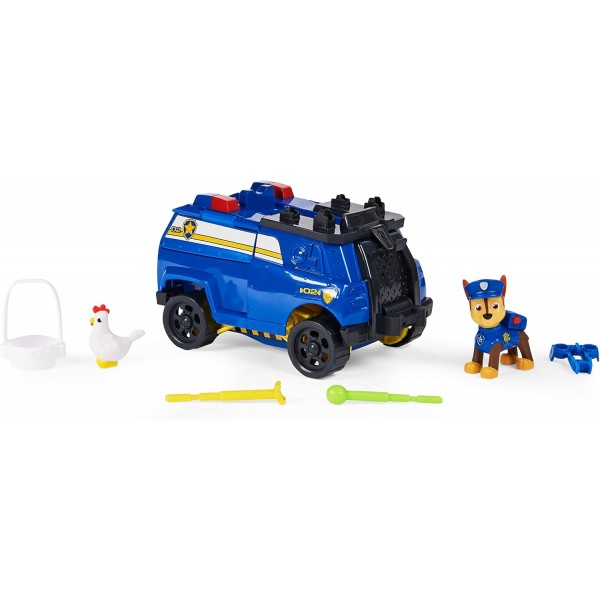 PAW PATROL 10th Anniversary Chases Rise and Rescue 변형 가능한 장난감 자동차, 액션 피규어 및 액세서리 포함 연령 3+ 경찰 차량