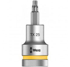 Wera 05003831001 8767 Torx Zyklop 비트 소켓(홀딩 기능 포함), 25mm x 60mm