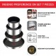 Tefal Ingenio Preference On 7 Piece 조리기구 Stainless Steel Safe Non Stick Stackable Space Saving 온도 Display Induction Made in France L9749702